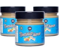 Choco Zero - Crema Proteica Crema Spalmabile Senza Zuccheri Aggiunti, Senza Glutine, Senza Lattosio, Vegano Vasetto da 200 g (3 Pezzi, Nocciolato Bianco)