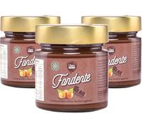 Choco Zero - Crema Proteica Crema Spalmabile Senza Zuccheri Aggiunti, Senza Glutine, Senza Lattosio, Vegano Vasetto da 200 g (3 Pezzi, Cioccolato Fondente)