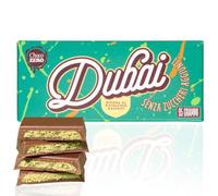 Choco Zero Dubai Chocolate con Pasta Kataifi 95g Tavoletta Cioccolato Senza Zucchero Aggiunto Croccante e Pistacchio Naturale (1 Pezzo)