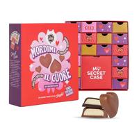 Choco Zero Scatola Cioccolatini Regalo 18 Pezzi Banana Split e Frutto della Passione Senza Glutine e Senza Zuccheri Aggiunti Regalo San Valentino per Lui e Lei con 20 Carte 'Spogliamoci' MySecretCase