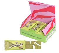 Choco Zero Tavolette di Cioccolato Bianco e Pistacchio Senza Zuccheri Aggiunti 25g 133 Calorie Cioccolato Senza Zucchero per Spuntino Palestra Senza Glutine Low Carbs