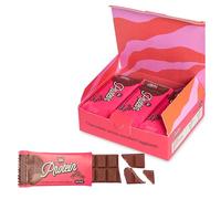Choco Zero Tavolette di Cioccolato Fondente e Proteine del Latte Senza Zuccheri Aggiunti 25g 114 Calorie Cioccolato Senza Zucchero per Spuntino Palestra Senza Glutine Low Carbs
