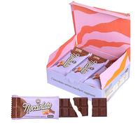 Choco Zero Tavolette di Nocciolato Fondente Senza Zuccheri Aggiunti 25g 121 Calorie Cioccolato Senza Zucchero per Spuntino Palestra Senza Glutine Low Carbs