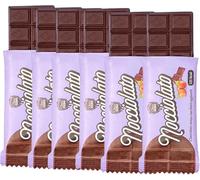 Choco Zero Tavolette di Nocciolato Fondente Senza Zuccheri Aggiunti 25g 121 Calorie Cioccolato Senza Zucchero per Spuntino Palestra Senza Glutine Low Carbs