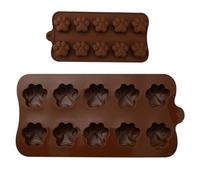 Chocoladevormen | Siliconi hondensnoepjesvorm met 10 holtes | Siliconenvorm met pootafdruk | Siliconenvormen met antiaanbaklaag van voedingskwaliteit | BPA vrij voor chocolade, snoep, budding,