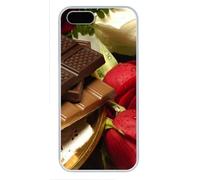 Chocolate and roses coolest iphone 5S case PC White for Apple iPhone 5/5S