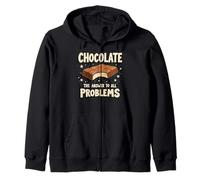 Chocolate Answer to All Problems Funny Chocolate Lovers Felpa con Cappuccio