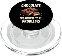 Chocolate Answer to All Problems Funny Chocolate Lovers PopSockets PopGrip per MagSafe