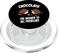 Chocolate Answer to All Problems Funny Chocolate Lovers PopSockets PopGrip per MagSafe