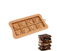 Chocolate Bar Molder, Food Grade Silicone Mold, Heat Resistant Break Apart Candy Molds, Non Stick Baking Tray Mold for Tartufi, Brownies, Snacks, Home, Kitchen, Holiday Party Favors