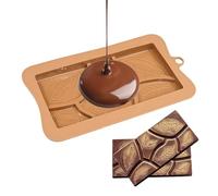Chocolate Bar Molder, Food Grade Silicone Mold, Heat Resistant Break Apart Candy Molds, Non Stick Baking Tray Mold for Truffles, Brownies, Snacks, Home, Kitchen, Holiday Parties Favors