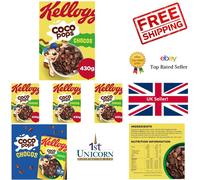 Chocolate Breakfast Kellogg's Coco Pops Chocos Flaked Cereal 430g - Vegetariano