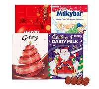 Chocolate Calendario dell'avvento 2024 per bambini, 4 diversi 24 giorni, conto alla rovescia di Natale, latte e bianco, Chocolate Calendario dell'Avvento per bambini, regalo segreto di Babbo Natale