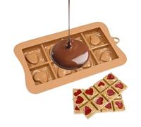 Chocolate Candy Mold - Food-Grade Silicone, 7.09x4.09x0.55in Food Grade Non-Stick Baking Mould | Easy-Release Break-Apart Tray And Reusable Dessert Maker, Flexible Candy Mold For Home, Party
