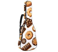 Chocolate Chip Cookie Bread 41 42 pollici Custodia per chitarra acustica con tracolla regolabile Borsa per chitarra con gancio posteriore, adatta per chitarre elettriche, bassi, chitarre classiche e