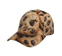 Chocolate Chip Cookie Pattern Berretto da Baseball Traspirante Tesa Curva Cappelli Golf Casuale Cappellino per Tennis Ciclismo Amico