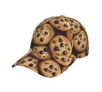 Chocolate Chip Cookie Pattern Cappelli Golf Traspirante Tesa Curva Cappellino Moda Berretto da Baseball per Pesca Adulto attività
