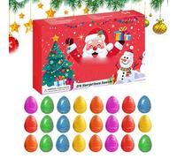 Chocolate Christmas Advent - PC 14.8 Inch | 24 Days Christmas Countdown Toys with Dinosaur Egg, Festive Decoration, Classroom | Luxury 24 Days Chrisтmas Countdown Calendar for School, home