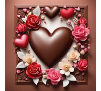 Chocolate Heart Diary: A Romantic Notebook for Sweet Thoughts and Dreamy Delights