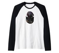 Chocolate Lab Dog in Pocket - Labrador Retriever, cucciolo di cane marrone Maglia con Maniche Raglan