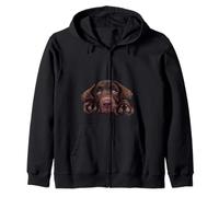 Chocolate Lab Dog - Labrador Retriever, cucciolo di cane marrone Felpa con Cappuccio