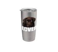 Chocolate Lab Dog Puppy Lover Brown Dog Love Bicchiere termico in acciaio inox doppia parete
