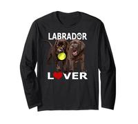 Chocolate Lab - Labrador Retriever, Amante dei Cani, Colore: Marrone Maglia a Manica