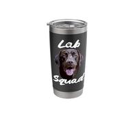 Chocolate Lab - Labrador Retriever Love, amante dei cani, colore: Marrone Bicchiere termico in acciaio inox doppia parete