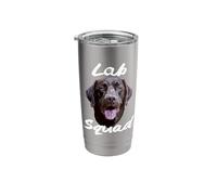 Chocolate Lab - Labrador Retriever Love, amante dei cani, colore: Marrone Bicchiere termico in acciaio inox doppia parete