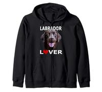 Chocolate Lab Lover Brown Labrador Retriever Amante dei Cani Felpa con Cappuccio