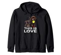 Chocolate Lab Lover Questo è Love Brown Labrador Retriever Felpa con Cappuccio