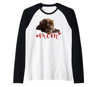 Chocolate Lab Mamma Labrador Mamma Marrone Labrador Retriever Mamma Maglia con Maniche Raglan