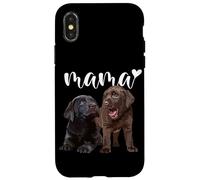 Chocolate Lab Mom The Lab Mamma Labrador marrone Mama Lab Dog Custodia per iPhone X/XS