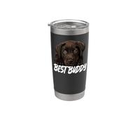 Chocolate Lab Puppy Best Buddy Labrador Retriever amante dei cani Bicchiere termico in acciaio inox doppia parete