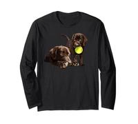 Chocolate Lab The Dog Padre The Lab Madre Brown Lab Amante Maglia a Manica