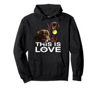 Chocolate Lab This Is Love The Lab Padre The Lab Madre Felpa con Cappuccio