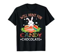 Chocolate Lover Kawaii Bunny Pasqua Day Happy Easter Sunday Maglietta