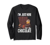 Chocolate Lover Sweets I'm Just Here for The Chocolate Maglia a Manica