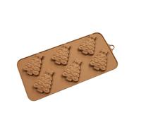 Chocolate Mold For Cooking - 6-cavity Festive Easy Demolding Mold, Non-Stick Chocolate Mould, For Birthday Festival Home Party Holiday Baking Kitchen Dessert Cooking Celebration. 222x100x13mm