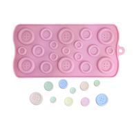 Chocolate Molds, 19 Cavity Food Grade Silicone Button Mold for DIY Candy | Gummy, Chocolate Baking Crafts, Christmas, Halloween and Birthday Treats