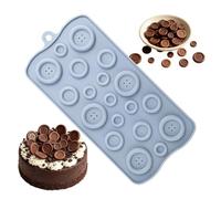 Chocolate Molds, 19 Cavity Food Grade Silicone Button Mold for DIY Candy | Gummy, Chocolate Baking Crafts, Christmas, Halloween and Birthday Treats
