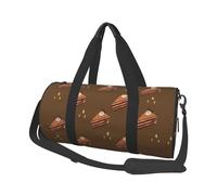 Chocolate Squares Cake Canvas borsa da viaggio grande capacità, può essere portata a spalla