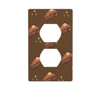 Chocolate Squares Cake Duplex Wall Panel Kit, 11,4 x 7 cm, copertura presa elettrica per interruttore presa luce (1 pezzo)