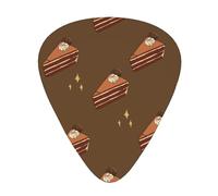 Chocolate Squares Cake Guitar Picks, 12 pezzi, materiale ABS, bordi lisci, sensazione confortevole, 3 spessori opzionali