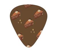 Chocolate Squares Cake Guitar Picks, 12 pezzi, materiale ABS, bordi lisci, sensazione confortevole, 3 spessori opzionali