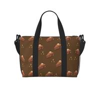 Chocolate Squares Cake Printed borsa da donna borsa a tracolla portatile, adatta per fitness, viaggi.
