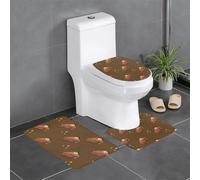 Chocolate Squares Cake Set Di Tappeti Da Bagno 3 Pezzi, Tappeto Con Profilo A U Lavabile Tappetino Da Bagno Per La Casa Doccia