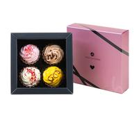 CHOCOLISSIMO - Regalo D'amore al Cioccolato - Praline per Cupcake - 4 Pezzi, Con Alcol - Idee Regalo per Anniversario, Idee Regalo per Innamorati, Idee Regalo per Uomini, Idee Regalo per San Valentino