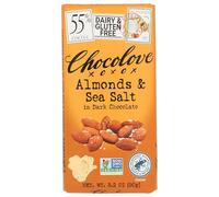 Chocolove XOXOX Dark Chocolate With Almond & Sea Salt Bar, 3.2 oz