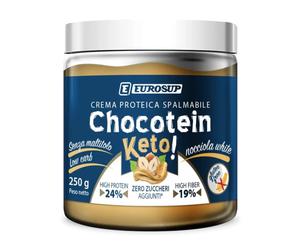 Chocotein Keto! Cioccolato Bianco e Nocciola, 250 g